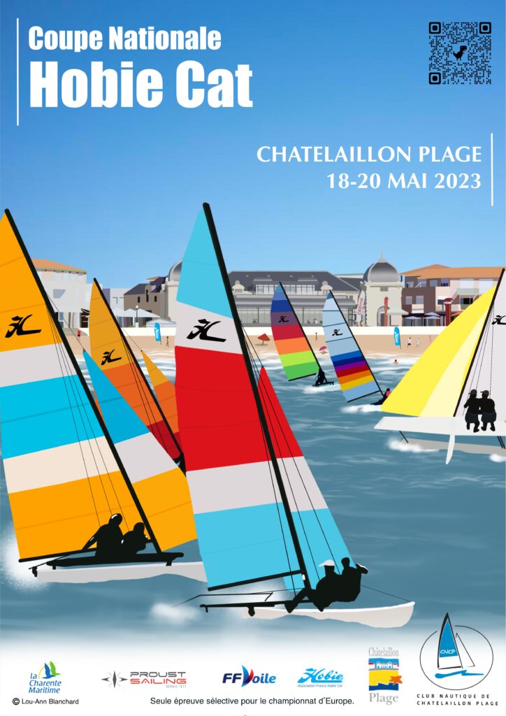 Affiche coupe nationale Hobie cat - Club nautique de Chatelaillon